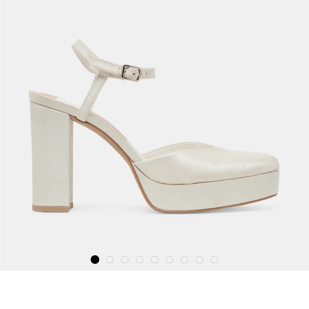Dolce Vita Claud Heels White Satin